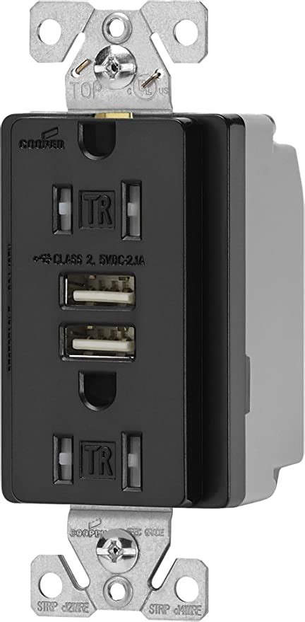 black usb electrical box|EATON Wiring TR7745BK.